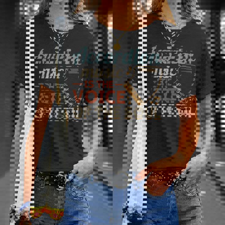 Accordion Music Is Theoice Of Theoul アコーディオン Tシャツ 彼女への贈り物