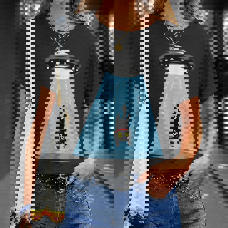 Alien Cat Abduction Ufo Cat Alien Abduction Tシャツ 彼女への贈り物