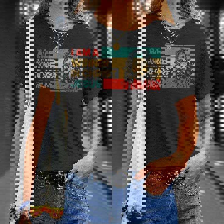 I Am A Winner In Jesus Krist God Faith Jesus Tシャツ 彼女への贈り物