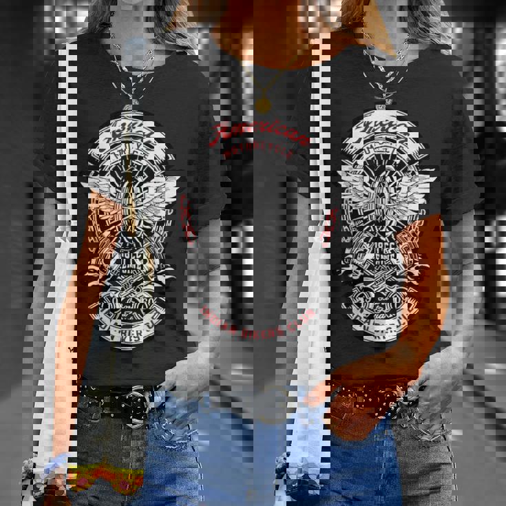 American Motorcycle インディアン バイカー クラブ オートバイ バイカー Tシャツ 彼女への贈り物