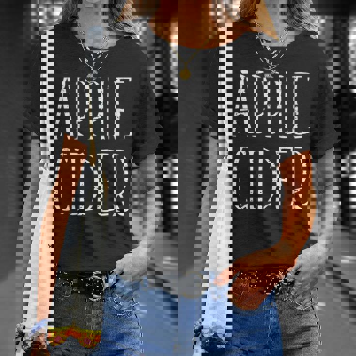 Apple Cider デザイン メンズ レディース 面白い アップルサイダー Tシャツ 彼女への贈り物