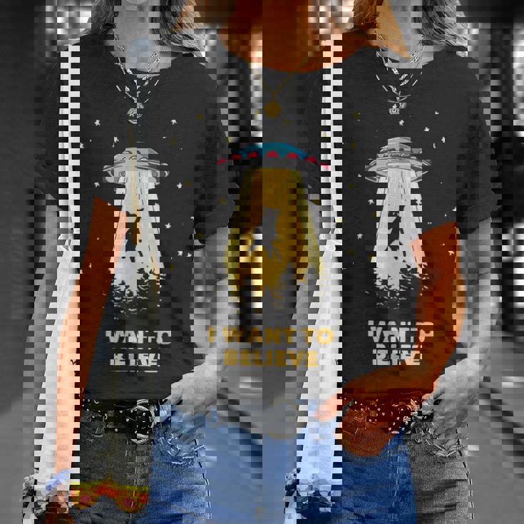 Area 51 Ufoハンターtシャツ エイリアン誘拐 I Want To Believe Tシャツ 彼女への贈り物