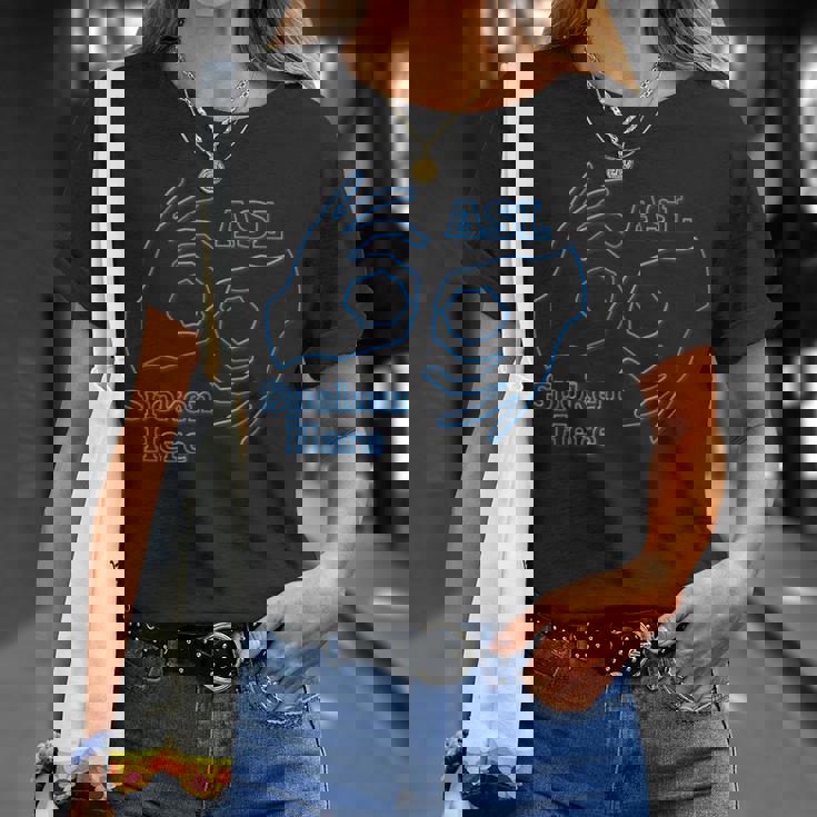 Asl アメリカ手話 Aslpoken Hear Tシャツ 彼女への贈り物