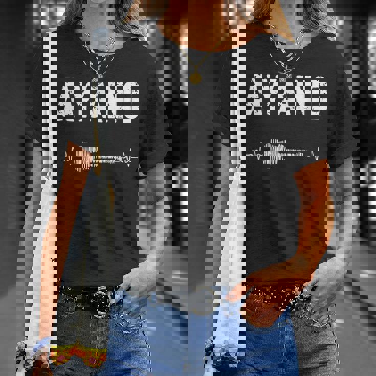 Ayano ギター ハートビート 音楽 ギタリスト レトロ ヴィンテージ Tシャツ 彼女への贈り物