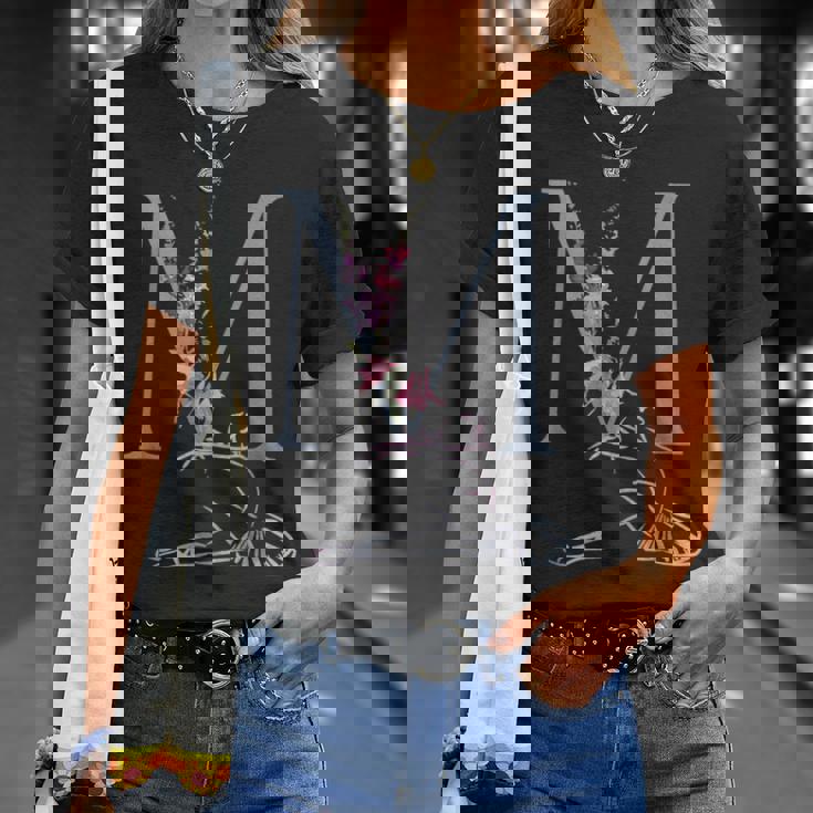 Balla バレリーナ イニシャル 名 M ダンス モノグラム バレエ Tシャツ 彼女への贈り物