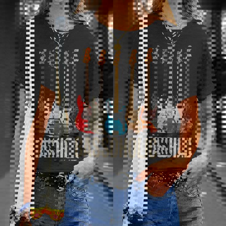 Bassoholic ベースギタープレーヤーのベーシストのコレクターのためのギフトbass Tシャツ 彼女への贈り物
