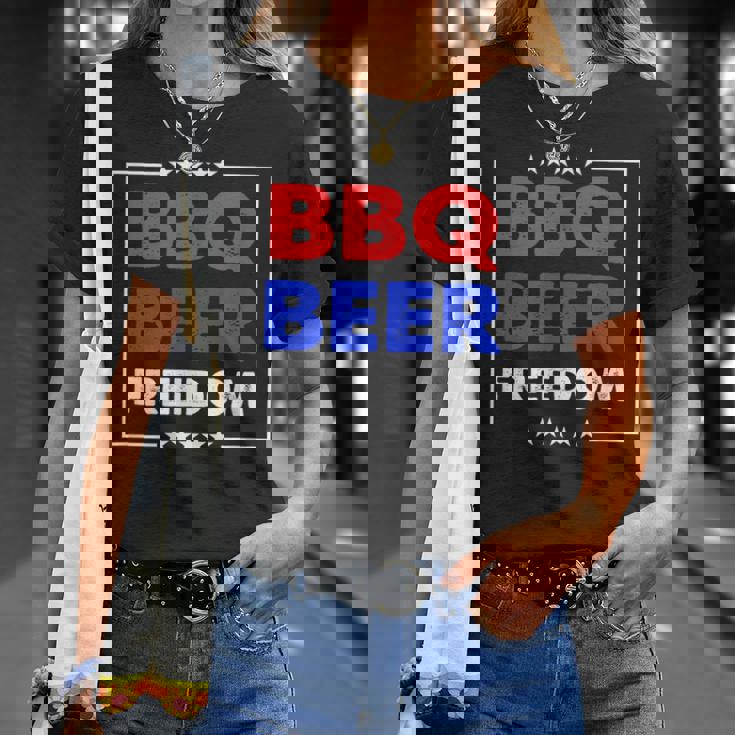 Bbq Beer Freedom シャツ Tシャツ 彼女への贈り物