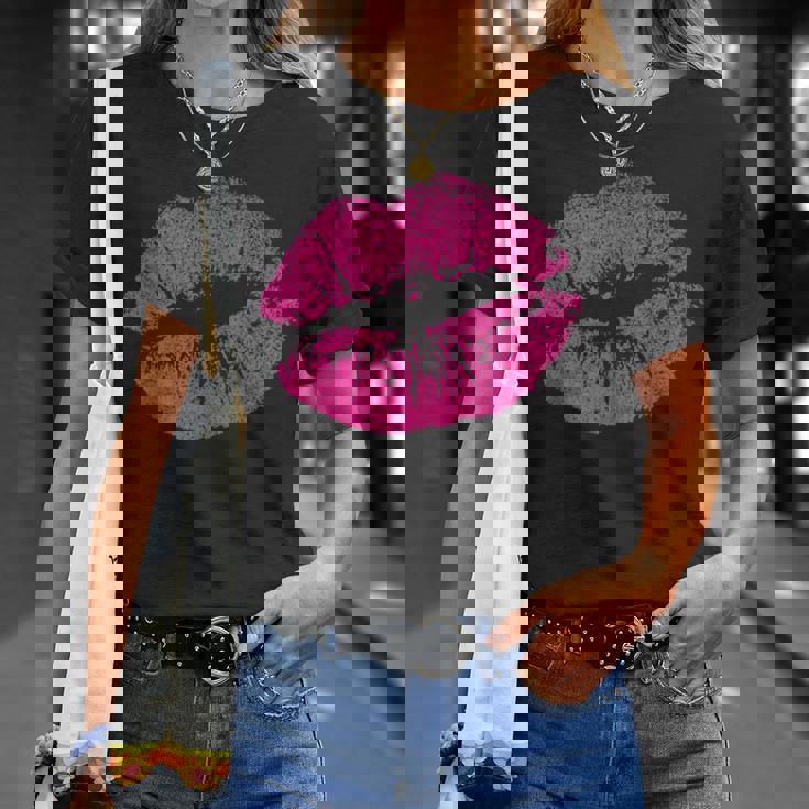 Besoexy Con Estampado De Labios Rosados Para Eseductoras Y Novias In Mangas Camiseta unisex Regalos para ella
