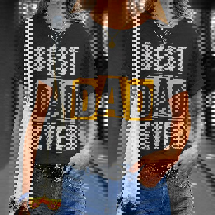 Best Dad Ever ヴィンテージ 父の日 おもしろ お父さん メンズ 夫 Tシャツ 彼女への贈り物