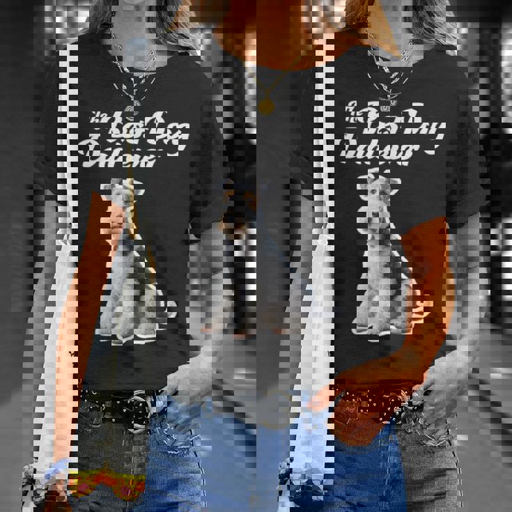 Best Dog Dad Ever ワイヤーフォックステリア Tシャツ 彼女への贈り物