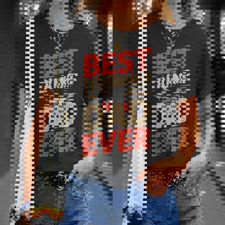 Best Drummer Dad Ever For ギフト アイデア ドラム ファニー パパ Tシャツ 彼女への贈り物