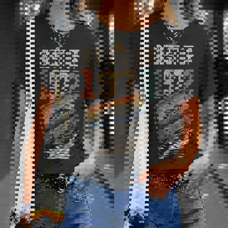 Best Of 1972 カセットテープ 53年 音楽 レトロ 誕生日 Tシャツ 彼女への贈り物