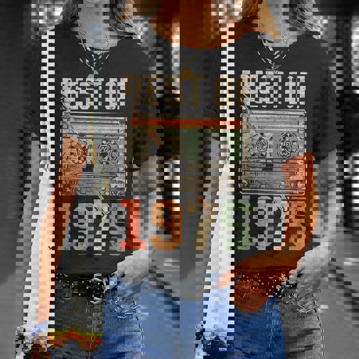 Best Of 1975 オールド・カセット 50歳の誕生日 レトロ Tシャツ 彼女への贈り物