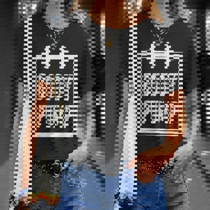 Body Pump Fitness Motivation ボディビルディングジムシャツ Tシャツ 彼女への贈り物