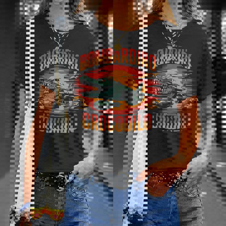 Bombardiro Crocodilo 面白い イタリアン ブレイン ミーム トレンド Tシャツ 彼女への贈り物