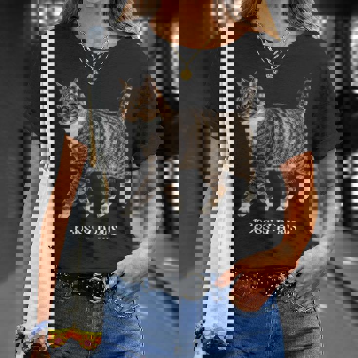 Bossy Paws 猫好き キジトラ白 猫ネタ 猫しもべ ツンデレ 猫飼い 猫オーナー 猫依存症 おもしろ Tシャツ 彼女への贈り物