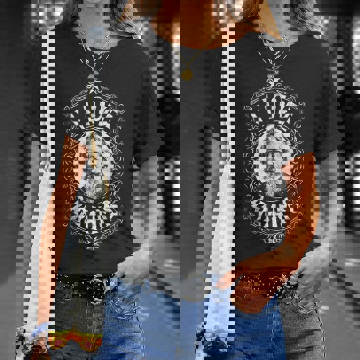 Brahms ドイツクラシック音楽作曲家 Johannes Brahms Tシャツ 彼女への贈り物