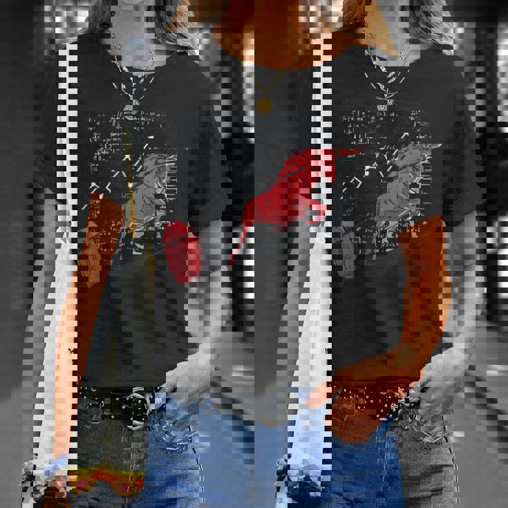 Bullishtock Market シャツ A Bull Pull A Bitcoin Up Tシャツ 彼女への贈り物