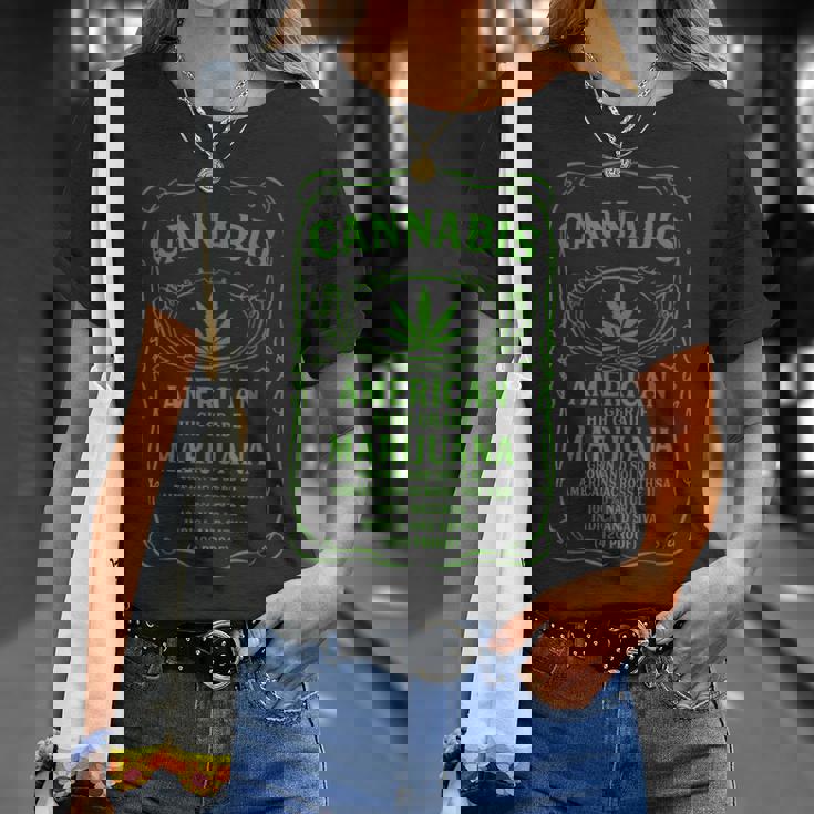 Cannabis アメリカグレード マリファナ インディカ サティバウィード Tシャツ 彼女への贈り物