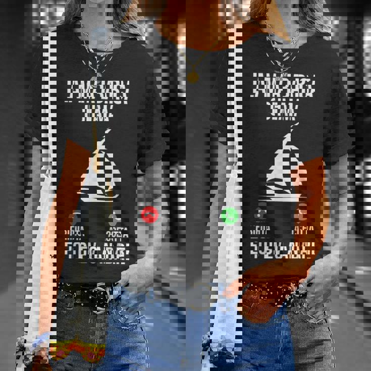 Capitano La Mia Barca Chiama E Io Devo Andare Barca Maglietta Regalos para ella