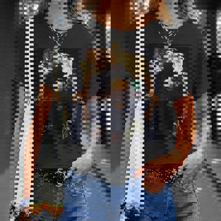 Caravaggioによるnarcissus（Narciso） Tシャツ 彼女への贈り物