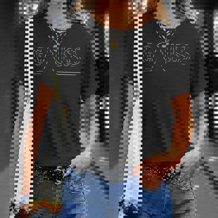 Carl Friedrich Gauss Distribución Normal Camiseta unisex Regalos para ella