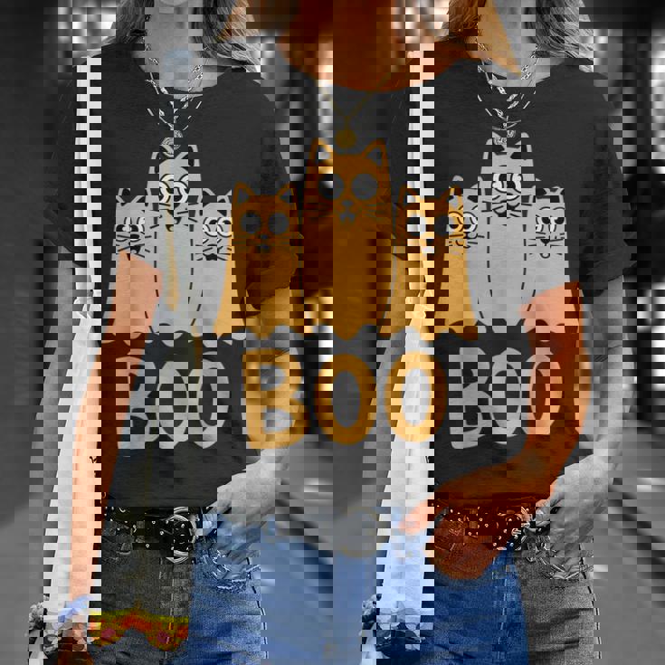 Cat ゴーストブー キュート キティ 猫好き ハロウィン 女性 男性 Tシャツ 彼女への贈り物