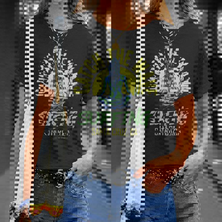 Catch Wave サンタクルーズ サーフィン カリフォルニアサーファー Tシャツ 彼女への贈り物