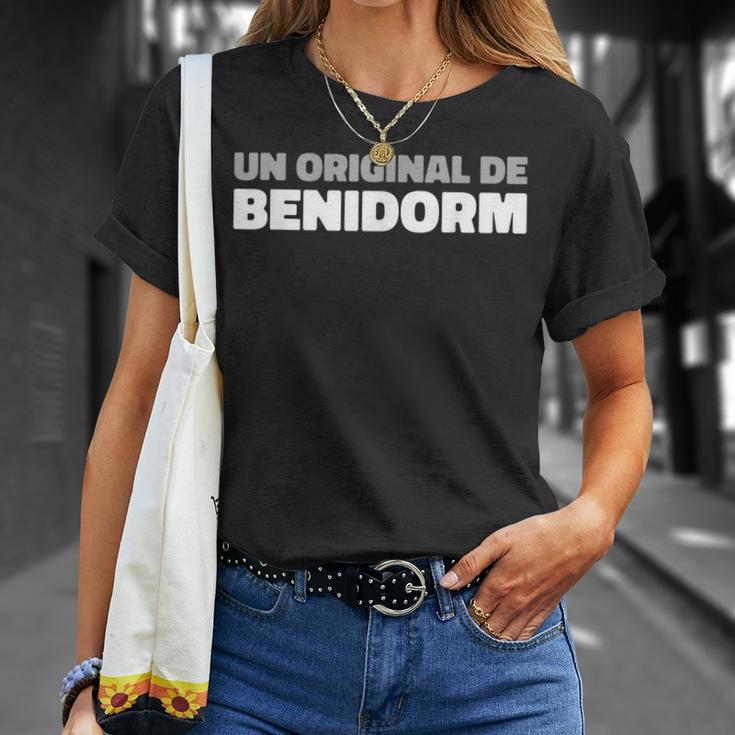 Ciudades España Residente Esp Español Benidorm Camiseta unisex Regalos para ella