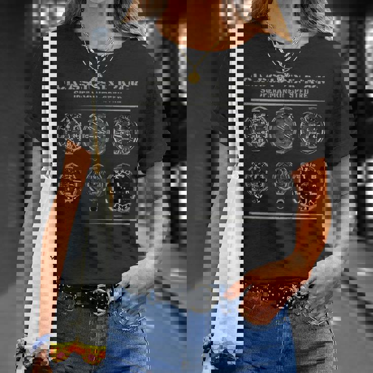 Cockpit Instruments シックスパック スピットファイアーファイター Ww2 Tシャツ 彼女への贈り物