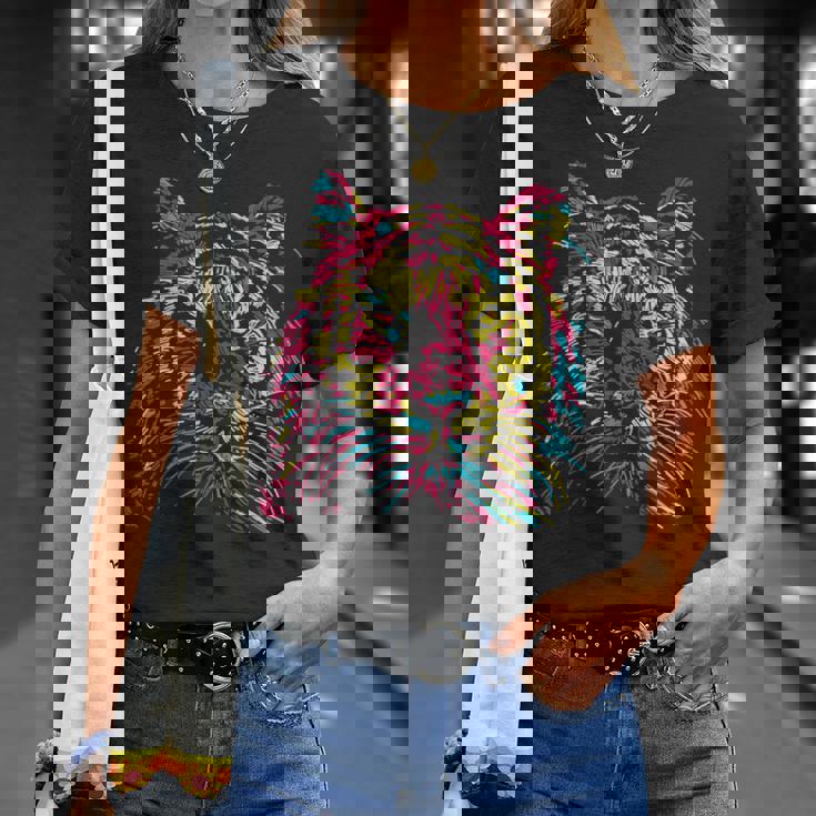 Colorful Tiger Tigers Fashion Graphic Tシャツ 彼女への贈り物