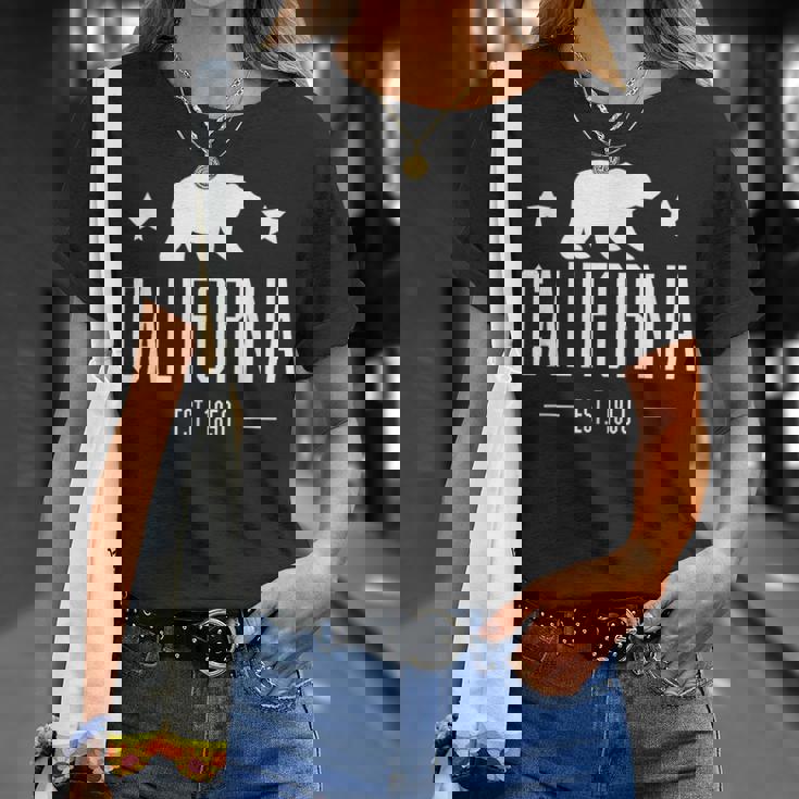 Cool California Republic カリフォルニアギフト カリフラッグ Tシャツ 彼女への贈り物