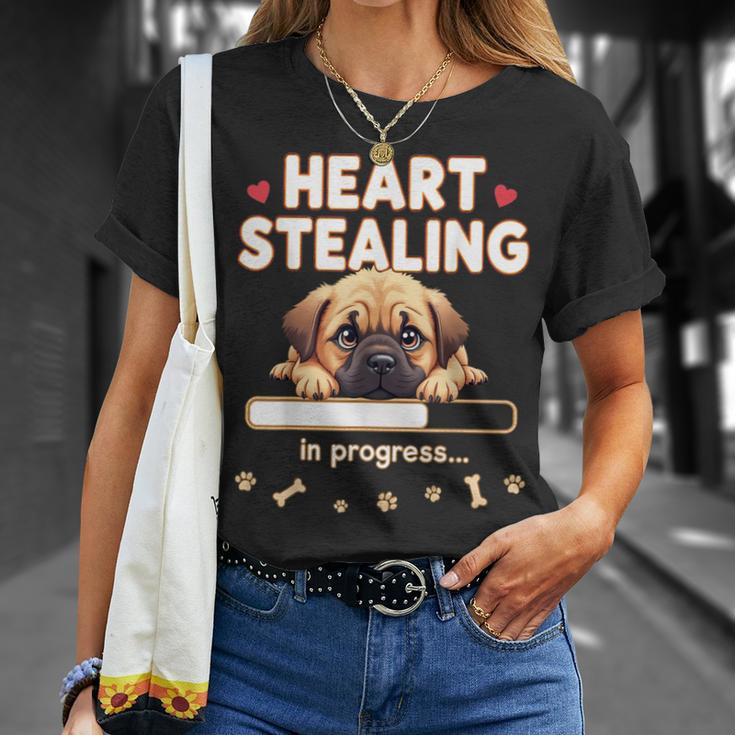 Corazón Bullmastiff Perro Divertido Regalo Bullmastiff Cachorro Camiseta unisex Regalos para ella