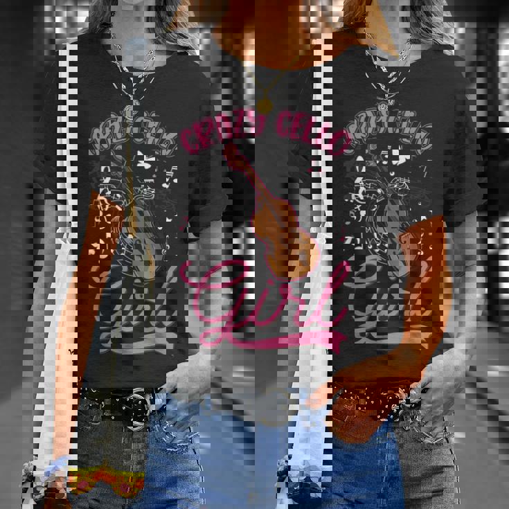 Crazy Cello Girliolonchelo Chicaioloncelista Camiseta unisex Regalos para ella