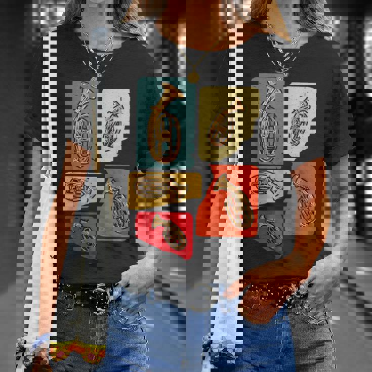 Creative Tenor Horn ビンテージ レトロ アートワーク テナーホルン奏者 Tシャツ 彼女への贈り物
