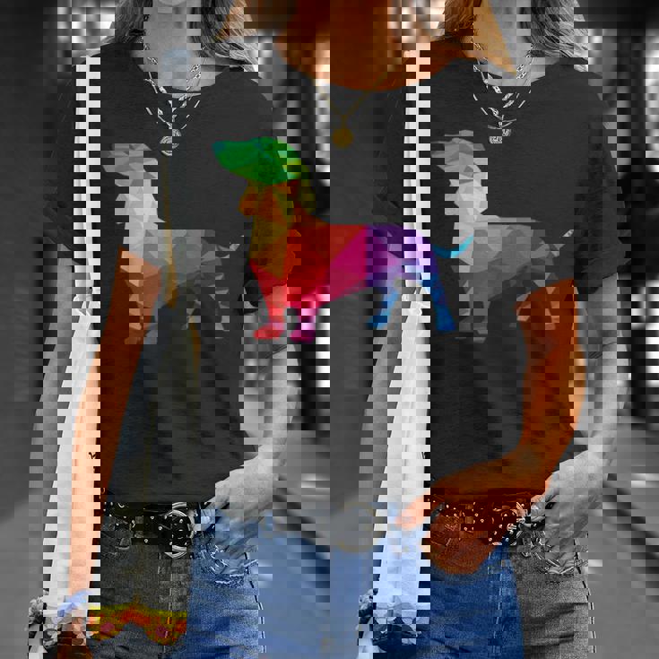 Dachshund Gay Pride Lgbt Lgbtq Rainbow Flag Dog Lovers Tシャツ 彼女への贈り物