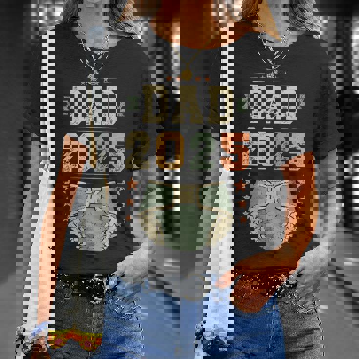 Dad 2025 年生パパ、新米パパ、初めてのパパ Tシャツ 彼女への贈り物