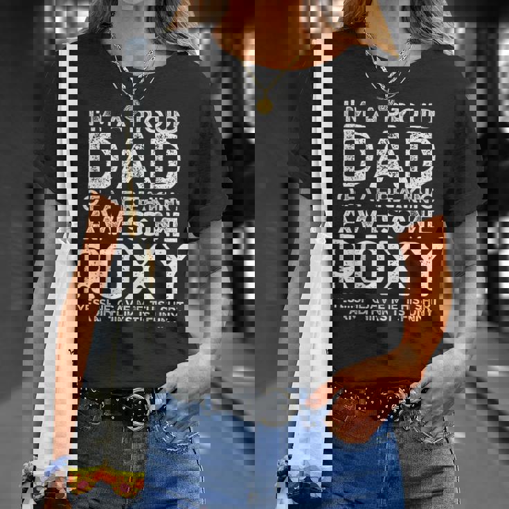 Dad Of Roxy ギフト 父の日 面白い 名前入り Tシャツ 彼女への贈り物