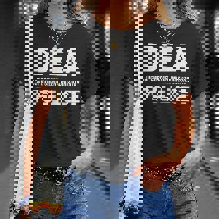 Dea 警察官 麻薬取締局 フロントサイド Tシャツ 彼女への贈り物