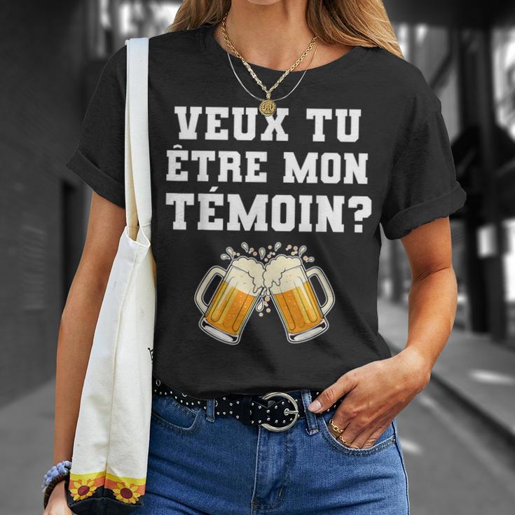 Demande Témoin Mariageeux Tu Être Mon Témoin T-Shirt Cadeaux pour elle