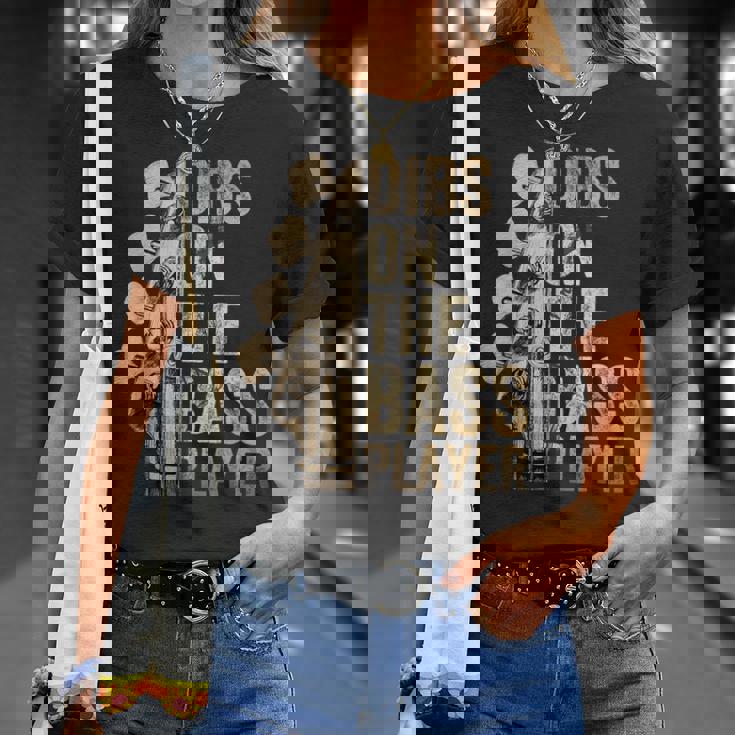 Dibs On The Bass Player ギターミュージシャン Tシャツ 彼女への贈り物