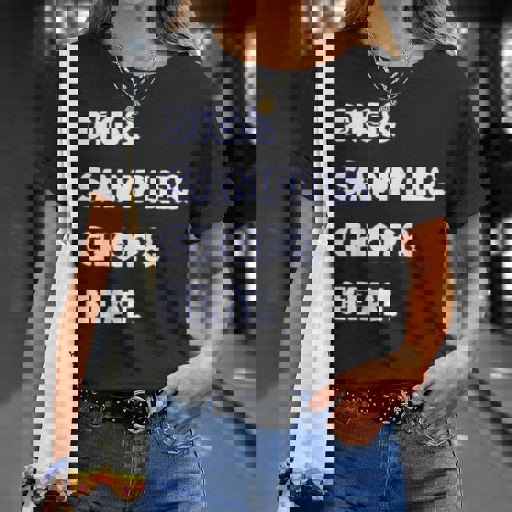 Dig&Sample&Chop&Beat シャツ Mpc ドラムサンプラー 音楽愛好家 Tシャツ 彼女への贈り物