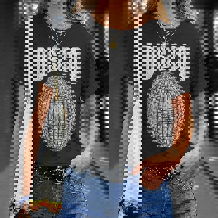 Disco Music Ball ファンク ソウル 音楽愛好家 レトロ 70年代 80年代 コスチューム Tシャツ 彼女への贈り物