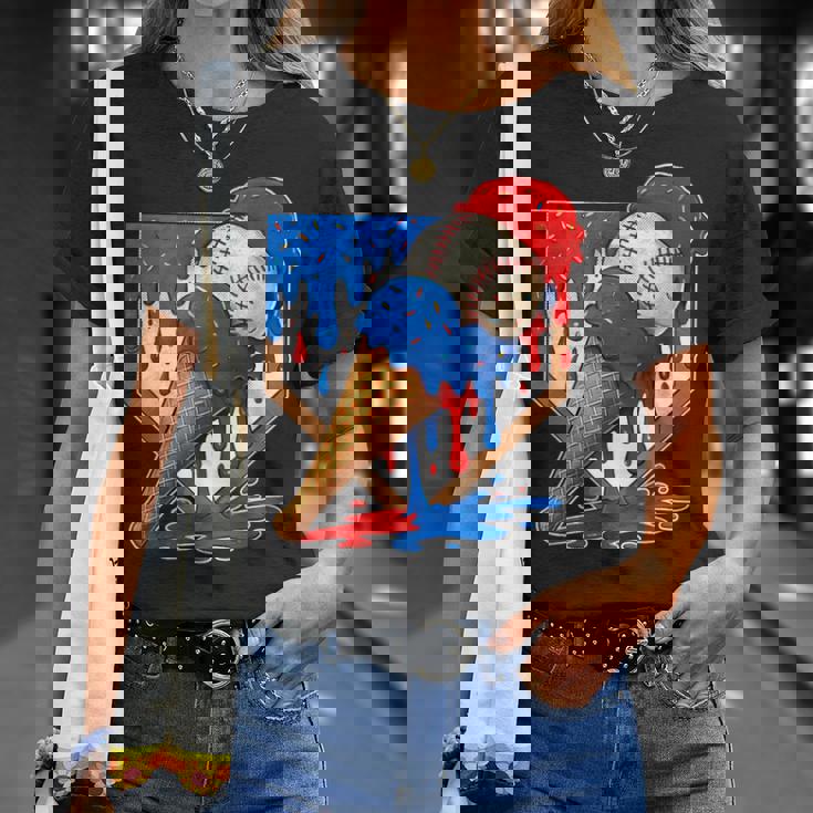 Distressed Baseball Boys Ice Cream Drip Baseball Boys Youth T-Shirt Gifts for Her