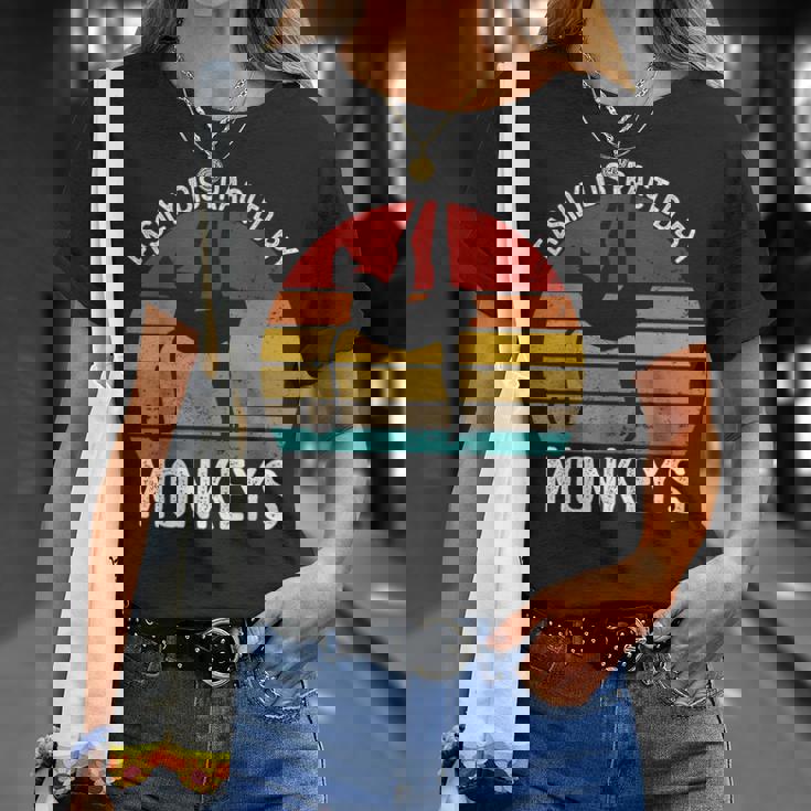 Easy Distracted By Monkeys シャツ ビンテージモンキー Tシャツ 彼女への贈り物