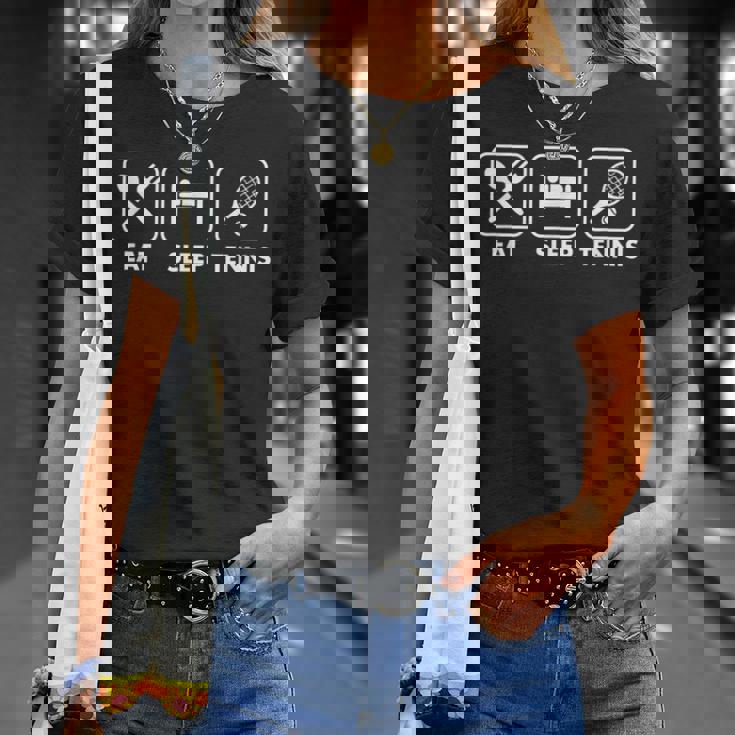 Eatleep Tennis おもしろレトロテニスプレーヤー クリスマスギフト Tシャツ 彼女への贈り物