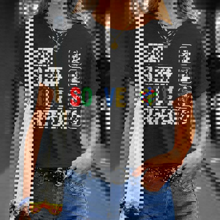 Eatleepolve Repeat キューブゲーム ルービックtシャツ Tシャツ 彼女への贈り物