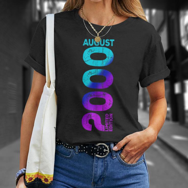 Edición Limitada Agosto 2000 Año 2000 Retro 2000 Camiseta unisex Regalos para ella