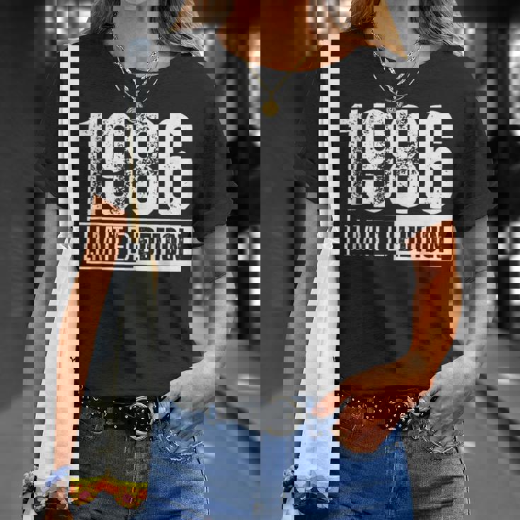 Edición Limitada Y Nacido En 1986 In Mangas Camiseta unisex Regalos para ella