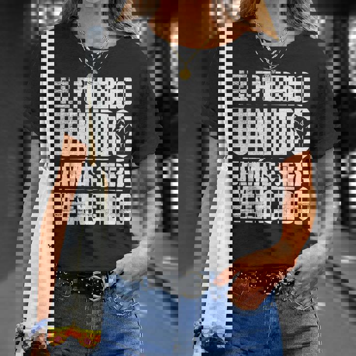 El Pueblo Unido Jamaseraencido Protestlogan Tシャツ 彼女への贈り物